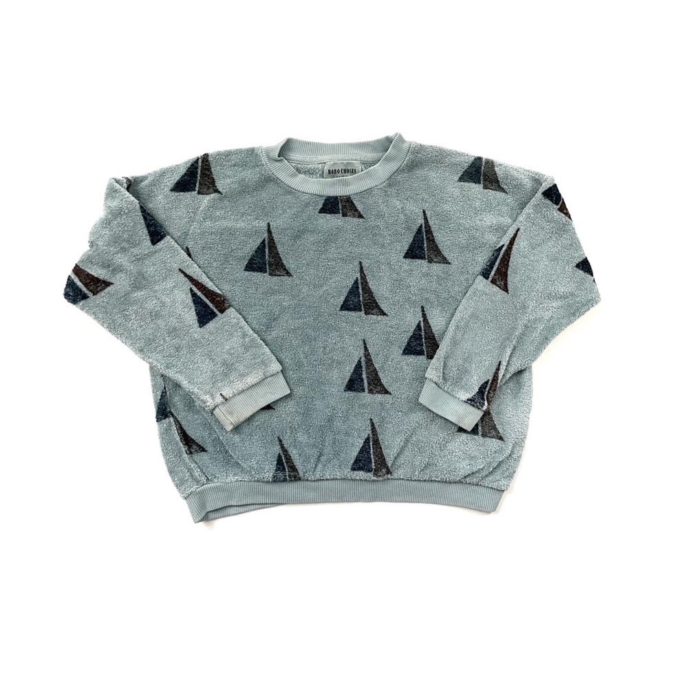 Bobo Choses Blue and Black Patterned Sweatshirt